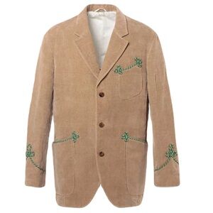 Gucci Velvet Embroidered Accent Blazer/Jacket
